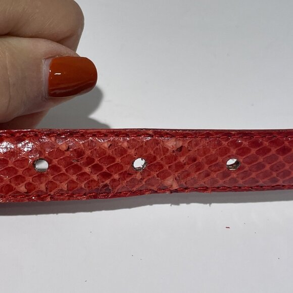 Crown Pacific Genuine Snake Skin Belt Women's Medium Red Western Luxury - Picture 8 of 8